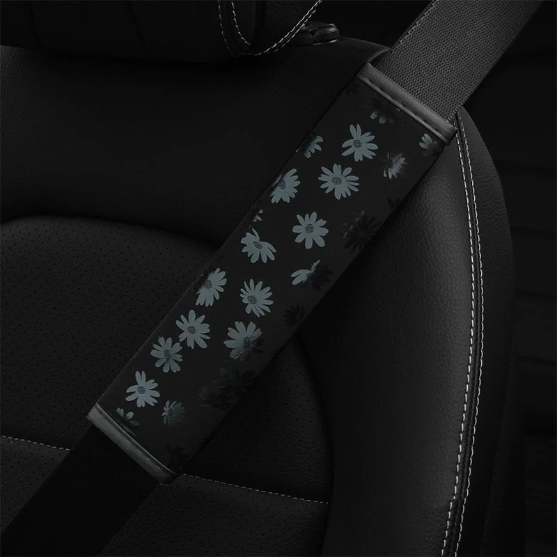 

Кожаные чехлы для ремней безопасности с цветочным рисунком