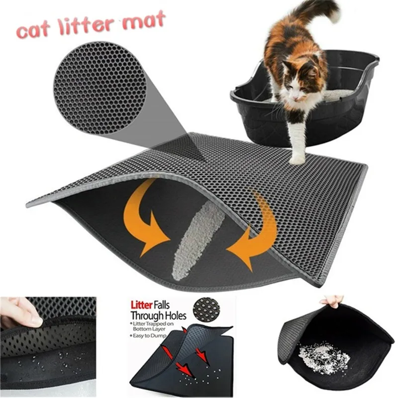 Двойная коробка для кошачьего туалета коврик большая сотовая панель с