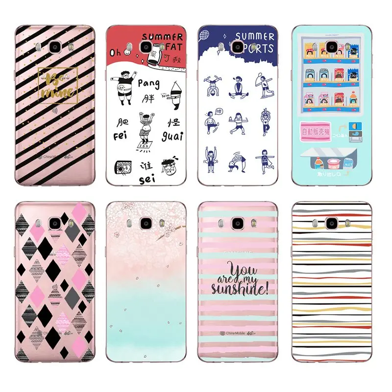 Мягкий цветной чехол из ТПУ для телефона Samsung J3 J5 J7 J1 J2 S6 S7 S8 plus note8 note9 S10 S9 J530 J730 J8 J6