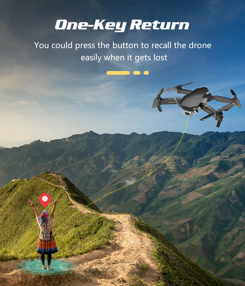 Складной Дрон с камерой HD 1080 P/480 P RC Квадрокоптер с Wi-Fi FPV gps RC вертолет с режимом головы высокой фиксации детская игрушка# E