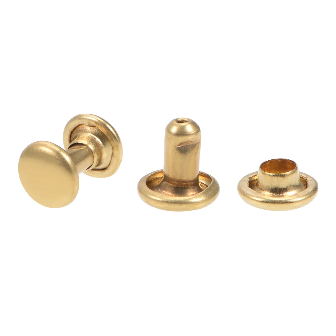 

Uxcell 20 наборов с двойной крышкой заклепки круглые заклепки крепежи для кожаных ремесленных украшений (6 мм * 6,5 мм)