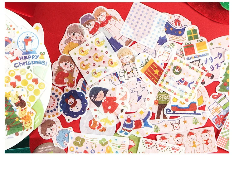 40 шт./партия Kawaii канцелярские наклейки Рождественский Снеговик дневник декоративные мобильные наклейки Скрапбукинг DIY ремесленные наклейки