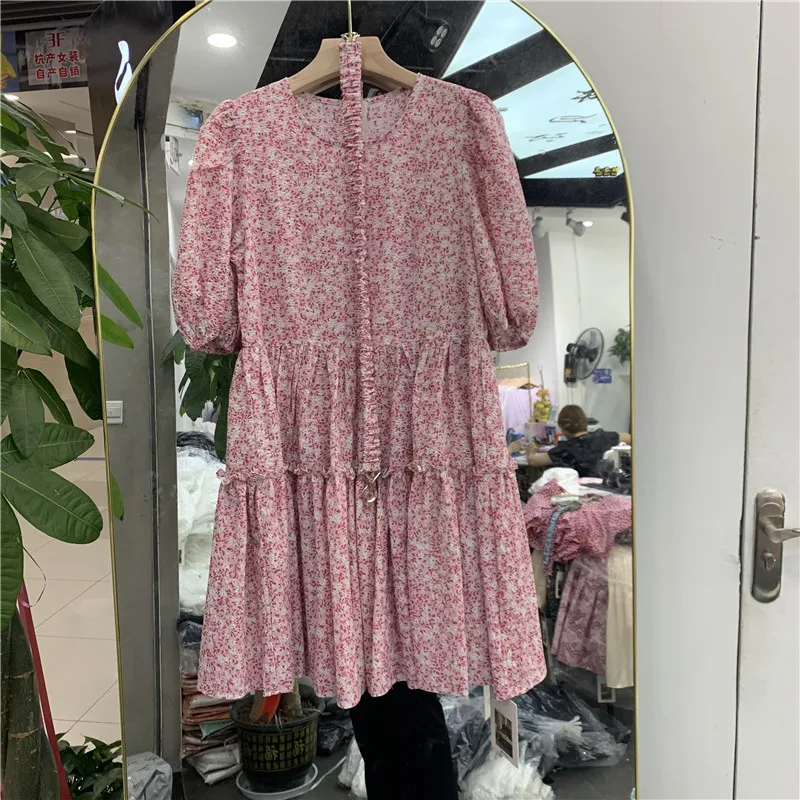 

Gothic Floral Elegent Dark Gray Bodycon Dress with Belt for Woman 2021 Summer Designer Luxury Female Clothing Vintage Classic