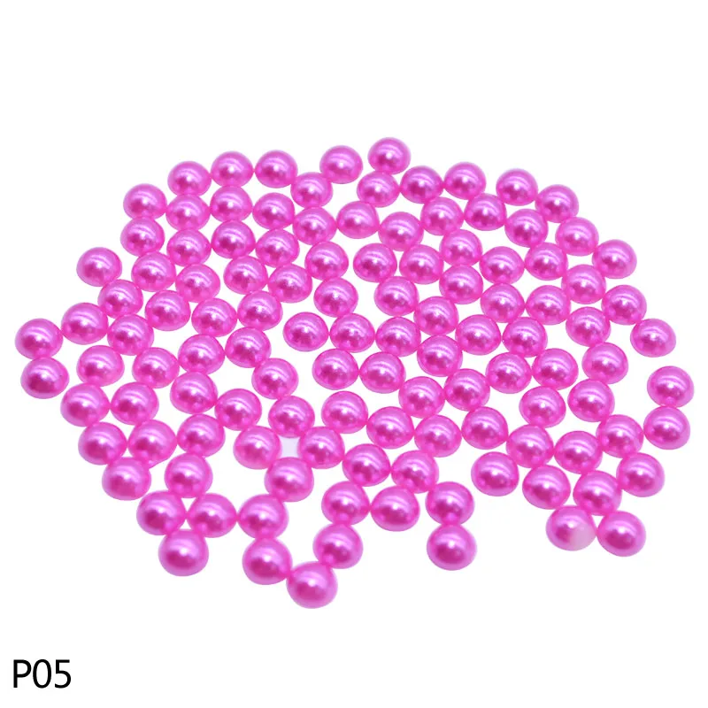 P05 1000Pcs Pearl Stickers Trim Rhinestones for Nails Phone DIY Flatback Manicure Pearl Beaded Appliques Clothes Stickers - Цвет: P05