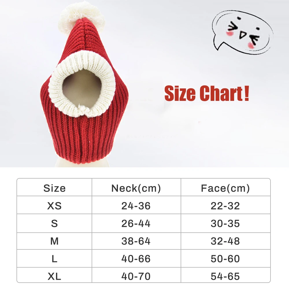 XS/S/M/L/XL шерстяные рождественские вязаные кошачьи шапки для собак милые зимние
