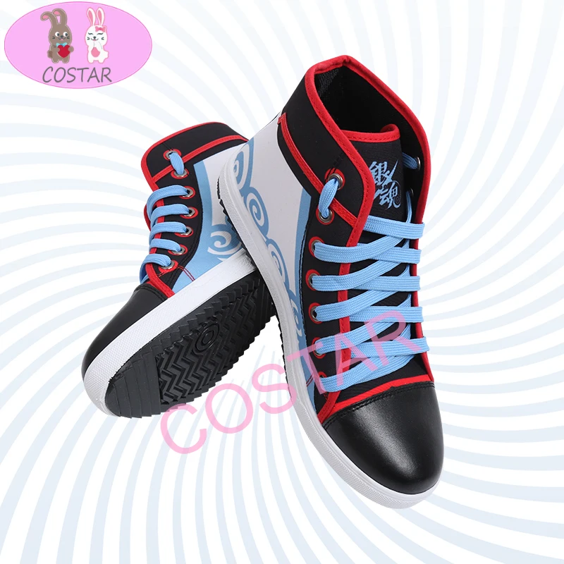 

COSTAR Anime GINTAMA Cosplay Shoes Boots Sakata Gintoki Cosplay Shoes Halloween Party Daily Leisure Shoes
