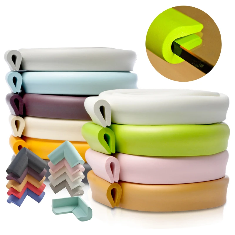 

2M Baby Safety U Shaped Table Desk Edge Guard Strip Home Cushion Guard Strip Kid Safe Protection Children Soft Thicken Free Tape