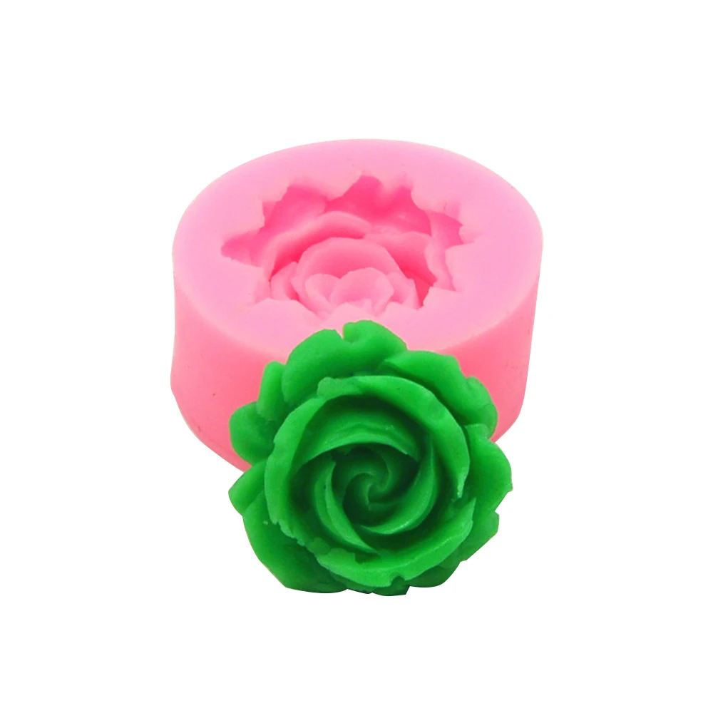 

Rose Silicone Cake Mold 3D Flower Fondant Mold Cupcake Jelly Candy Chocolate Decoration Baking Tool Colorful Kitchen Moulds