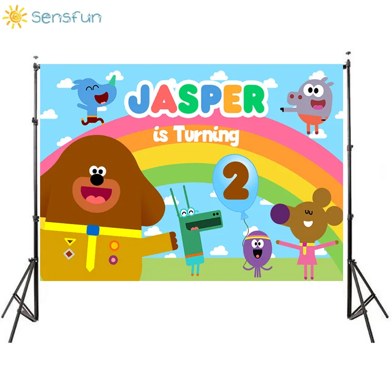 Sensfun 7x5 футов Hey Duggee фоны для фотосъемки с именем на заказ Фото дня рождения