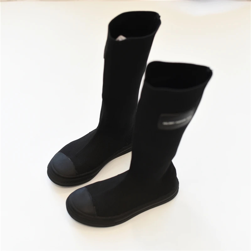 Koovan детские сапоги выше колена вязаные высокие новинка 2020 года стильная обувь