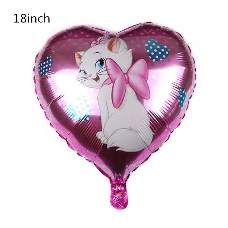 Balloon-1Pcs Marie Cat Тема воздушный шар посуда бумажный баннер на тарелке, чашке розовый Кот Девочки День рождения Свадьба детский душ украшения принадлежности - Цвет: Balloon-1Pcs