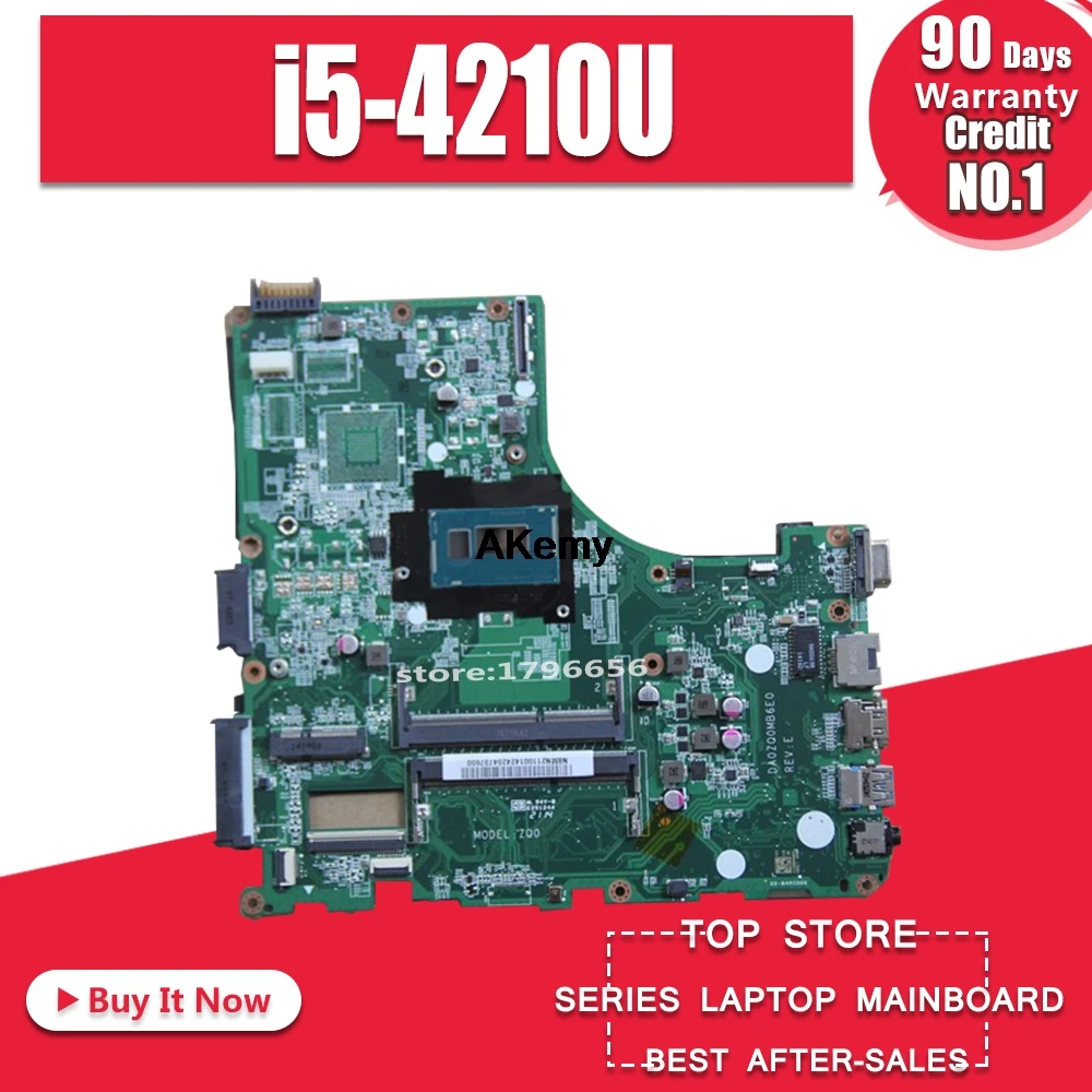 

For Acer V3-472 E5-471 E5-471G V3-472P Laptop motherboard DA0ZQ0MB6E0 with i5-4210U CPU Onboard 100% fully tested work perfect