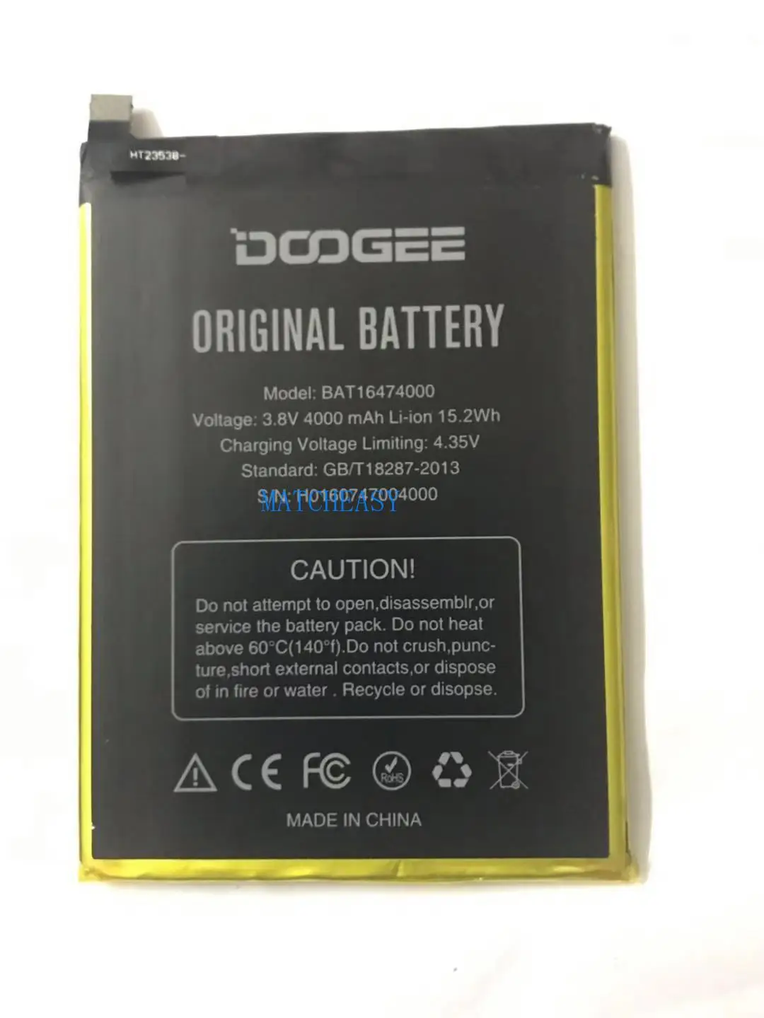 

Original doogee F7 pro battery 4000mah 3.8V for DOOGEE F7 pro 5.7inch MTK6750 Octa Core Android 6.0 Smartphon