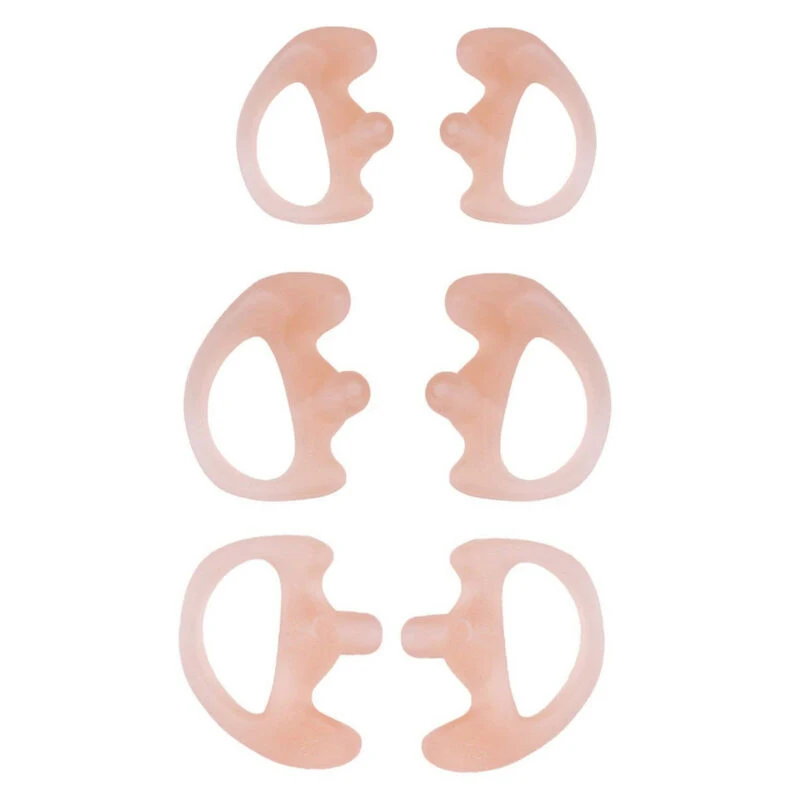 

Soft 3 Pair 2-Way Radio Ear Mold Earpiece Wear For Acoustic Coil Tube Audio Kits