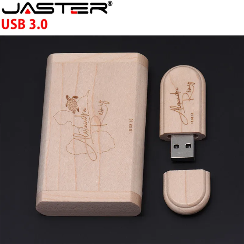 JASTER USB 3 0 с логотипом на заказ деревянный высокоскоростной usb + флип бокс флеш