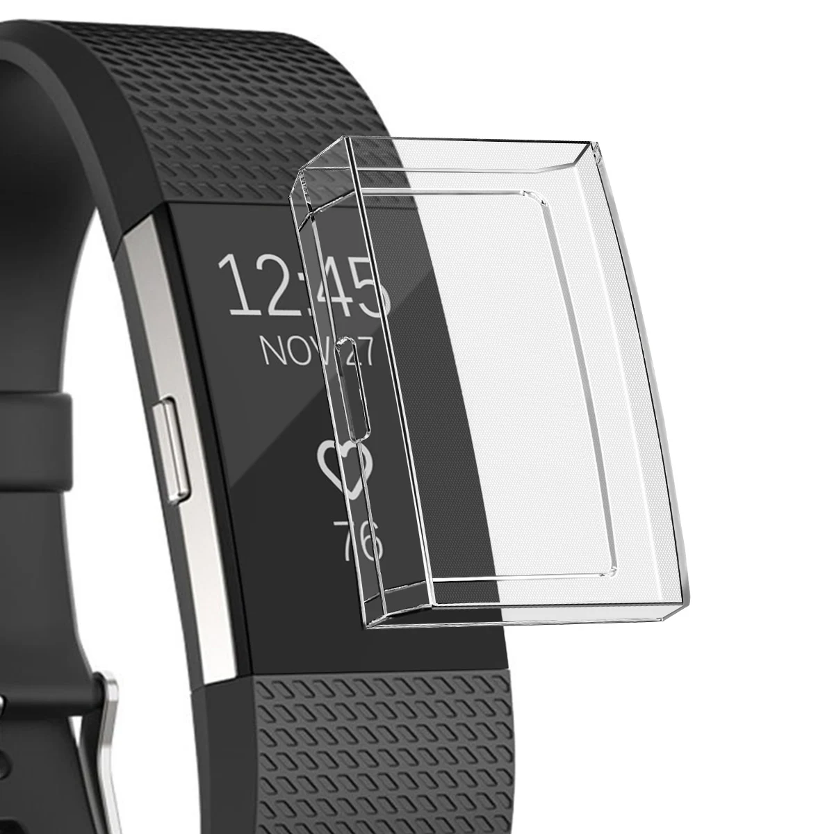 Полностью завернутый браслет Защитная крышка для экрана Fitbit Charge 2 Shookproof чехол