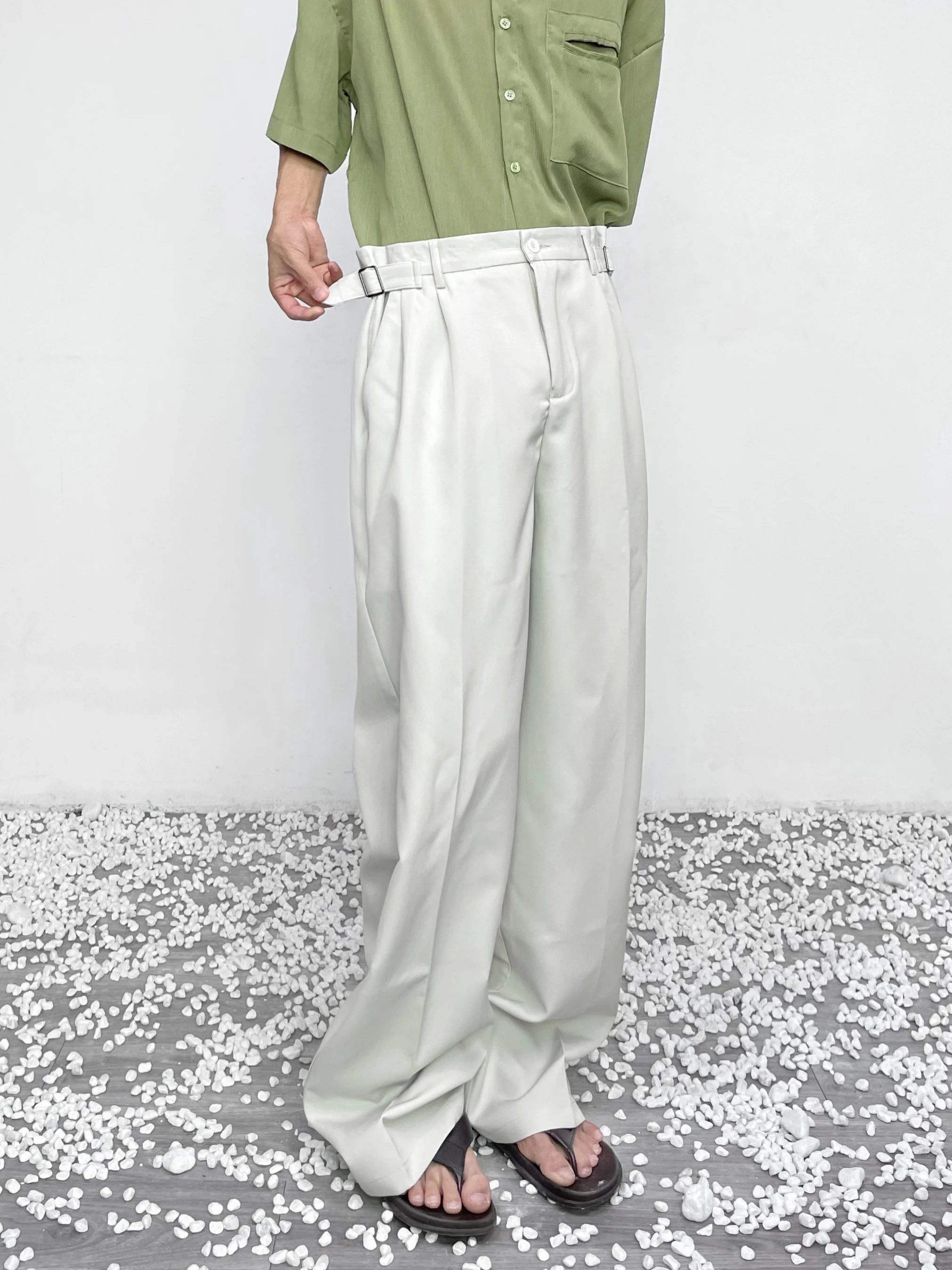 2021  New solid-color suit pants with adjustable waistbands on both sides  S-6XL!  Big yards men's pants