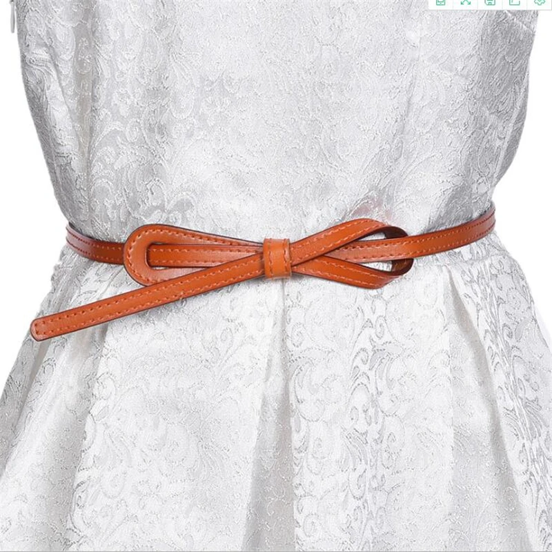 

Women Belt Hollow Out Waistband The Classic Retro All-match New Leather Belt Light Body Paint Buckle Belt Bow Tie Belt Fashion