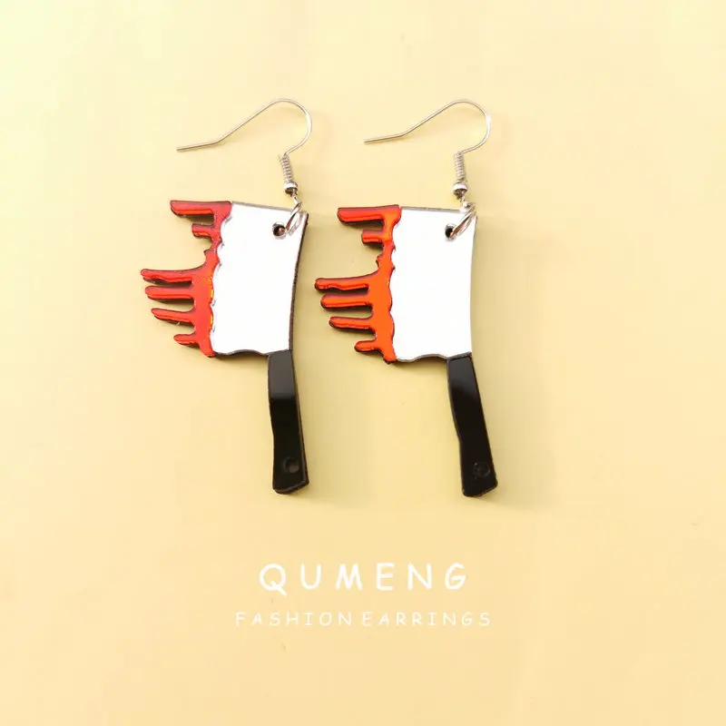 Женские акриловые серьги гвоздики QUMENG сексуальные забавные в стиле панк для