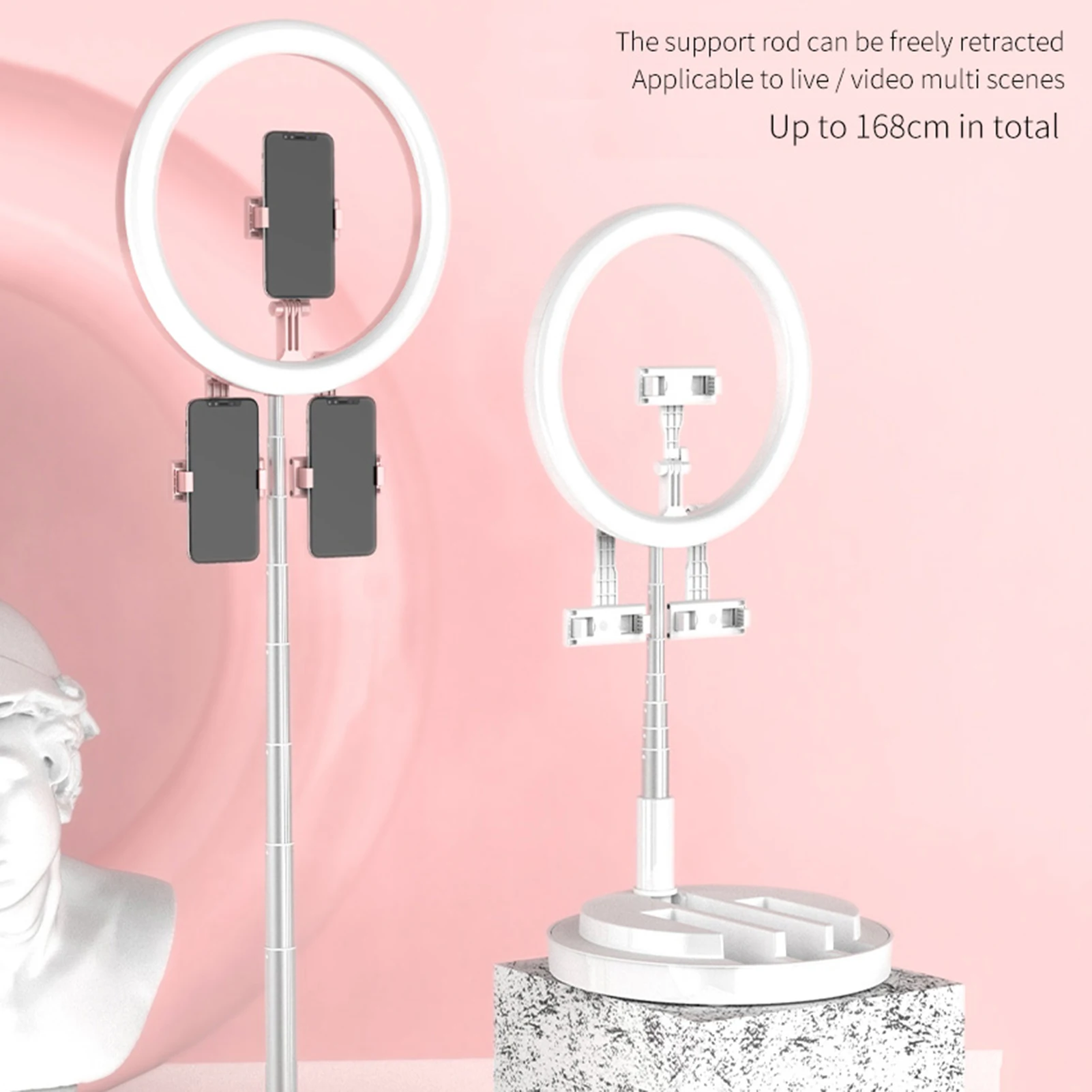 

Selfie Ring Light Merry Christmas Led Tripod Stand Phone Holder Makeup LED Camera Ring Light Bluetooth Remote Control Universal