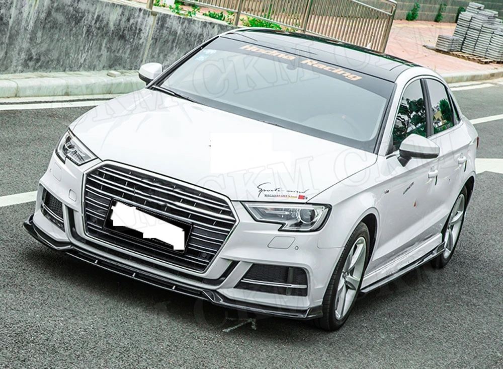 4 шт./компл. ABS передний спойлер для Audi A3 S3 Sline Not A3 Стандартный черный головной бампер подбородок Лопата автомобильный Стайлинг