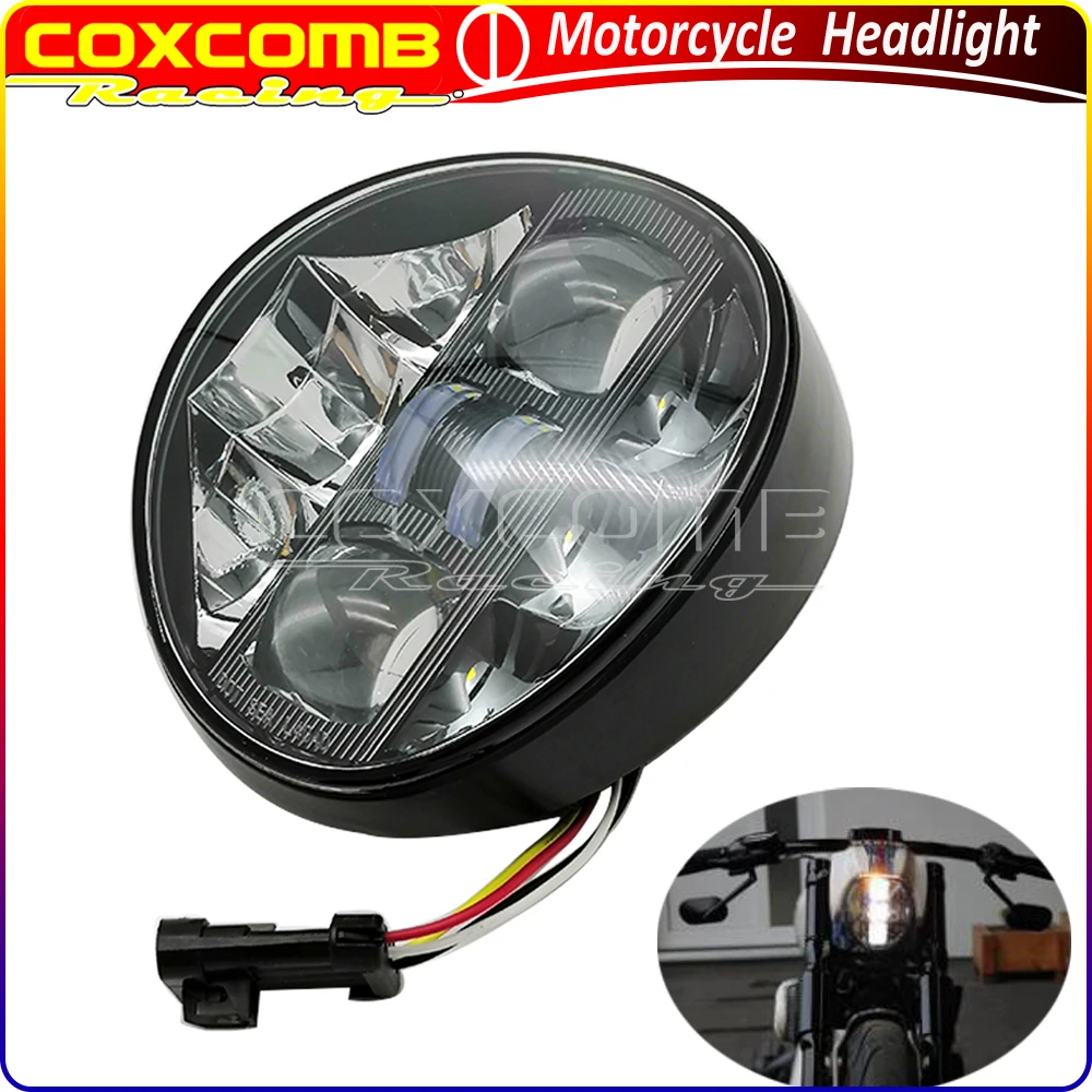 

Motorcycle Front LED Headlight Assembly DRL High/Low Beam Head Lamp For Harley Softail Breakout 114 FXBR FXBRS 2018-2020