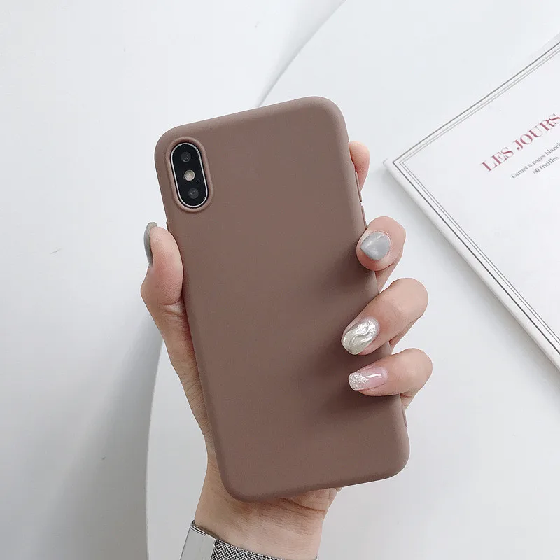 Ktggj-kaqi Силиконовый матовый чехол ярких цветов для iPhone XS Max XR X 10 8 7 6 6S Plus, модный простой мягкий чехол из ТПУ для iPhone 11 Pro Max Funda - Цвет: Ktggj-kaqi