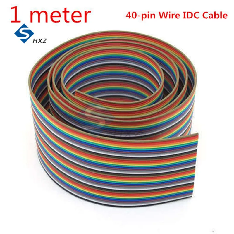 1 метр 3 футов 40Pin 40-pin Dupont Line плоский Радужный Цветной ленточный кабель IDC Wire |