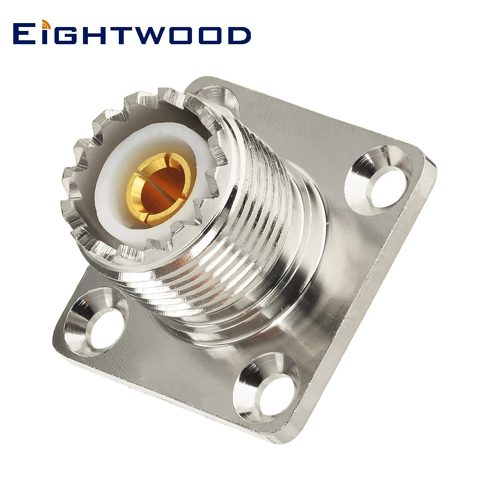 Eightwood UHF/SO239 гнездо RF коаксиальный соединитель Адаптер 4 отверстия Панельное