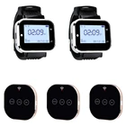 Высококачественная Беспроводная система вызова JINGLE BELLS, сенсорная кнопка вызова, часы-пейджер, приемник для ресторанного оборудования