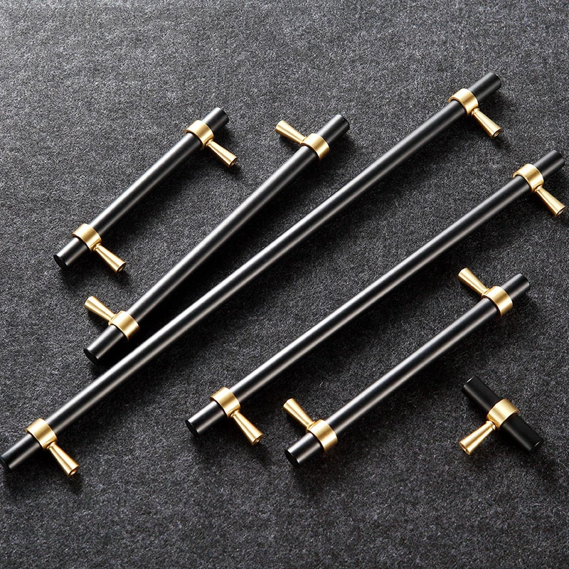 Т образные латунные ручки для мебели шкафа ящика длина 1 96 14 56 дюйма|Ручки шкафа| |