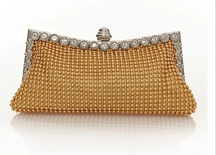 

Aluminum bead dinner bag aluminum piece hand bag water diamond socialite party bag wallet manufacturers direct sales