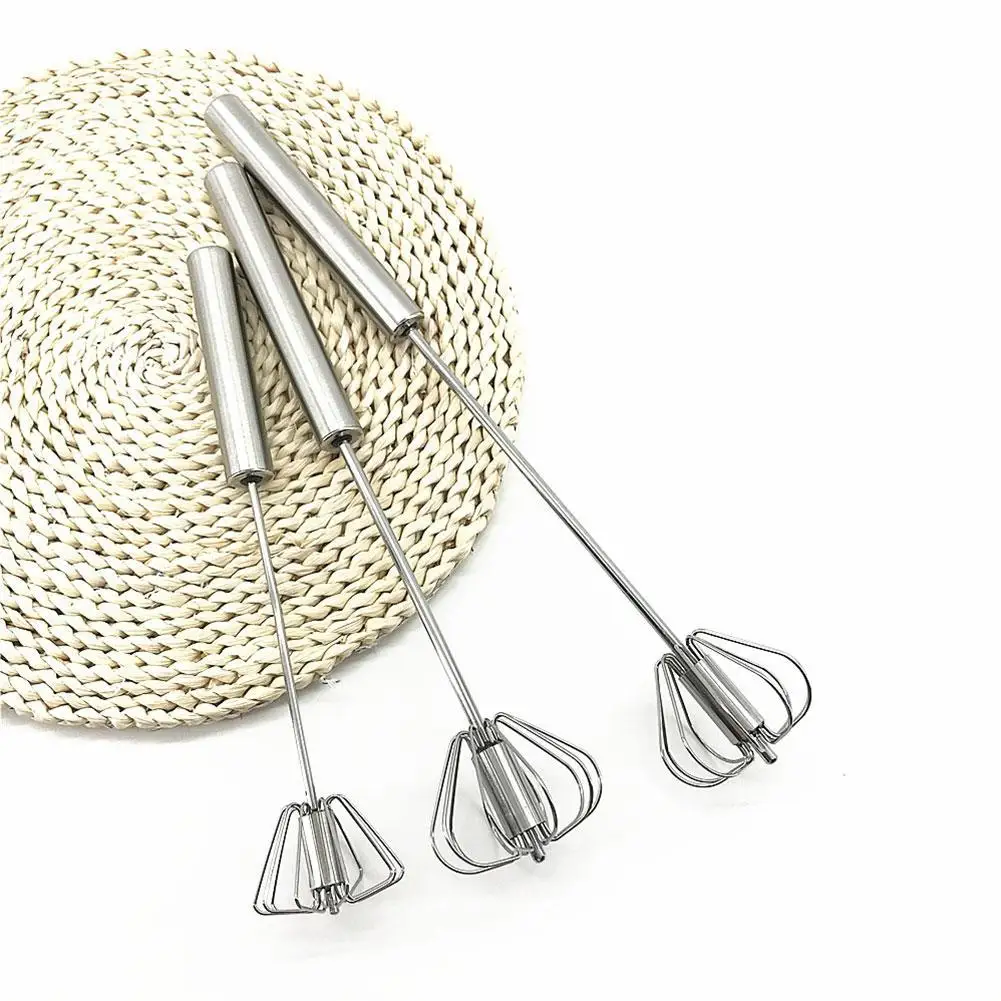 1PC Steel Easy Beater Foamer Rotate Hand Push Whisk Mixer Egg Cream Stirrer Sauce Shaker Cake Blender Kitchen Tools | Дом и сад