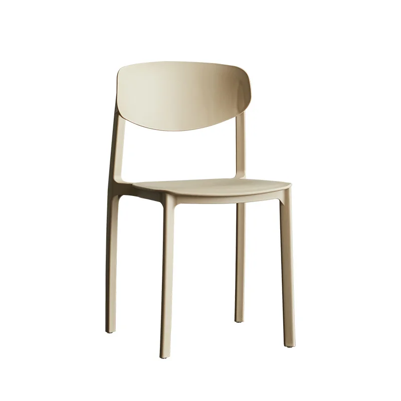 

Обеденный стул в скандинавском стиле, бытовой пластиковый стул, современный простой стул из бычьего рога, стул со спинкой, косметический ст...