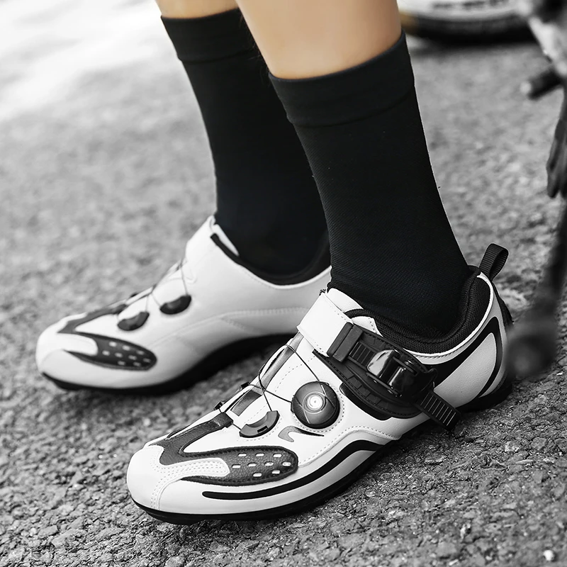 Женские и мужские полуботинки для горного велосипеда Темно-Синие на плоской