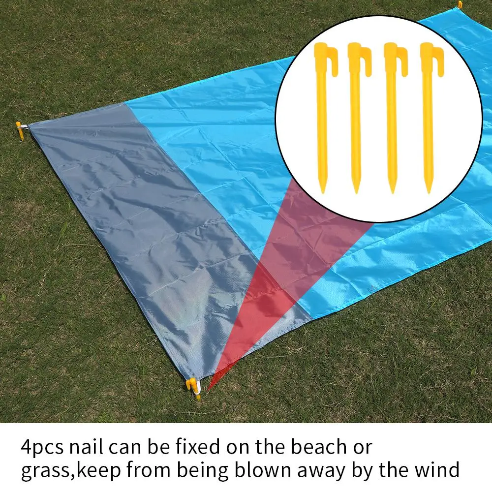 Waterproof Beach Blanket Portable Camping Mat With Pegs Outdoor Picnic blanket Ground New | Спорт и развлечения