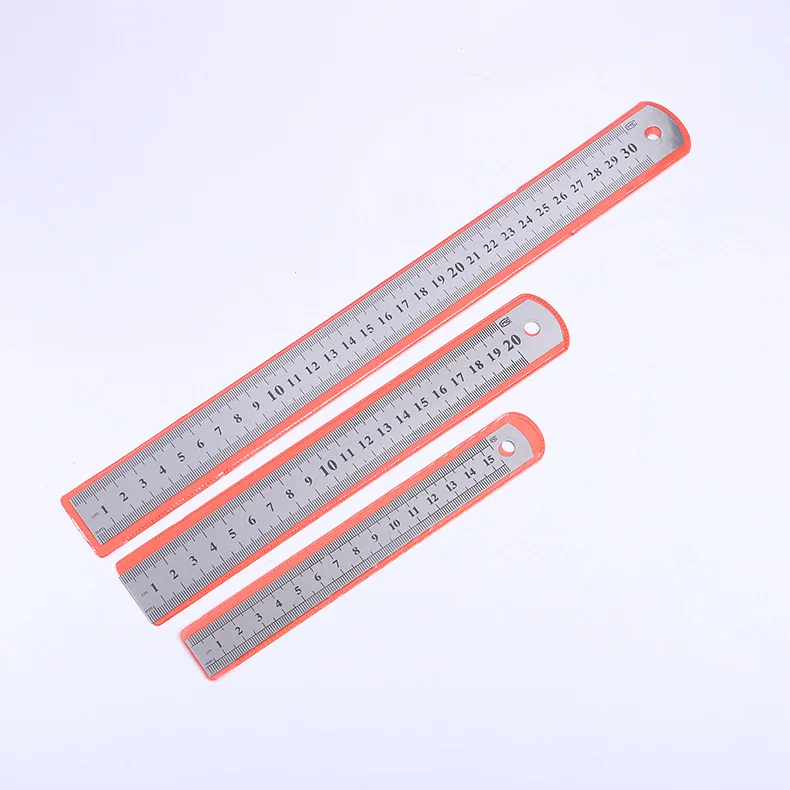 

Steel Metal Ruler Silver 15/20cm Stainless Steel Straight Rulers Functional Measure Mapping Tool School Office Drawing Supplies