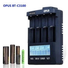 OPUS C3100 LCD Smart Battery Charger For Li-ion NiCd NiMH AA AAA 10440 14500 18650 17335 17500 Rechargeable Batteries