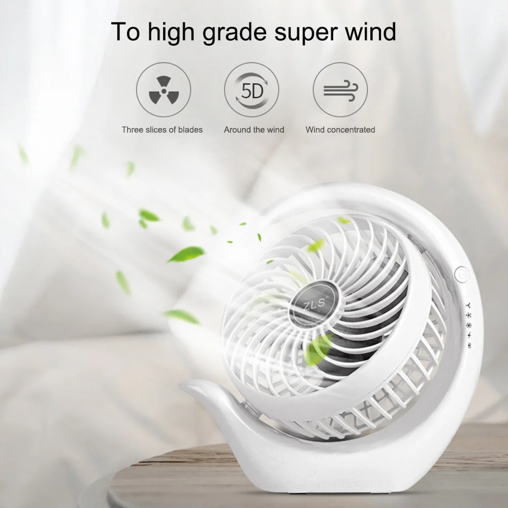 

Mini Portable Fan Usb Rechargeable Air Cooler 4-Inch 3 Modes Speed Function Desktop Fan Strong Cooling Desk Fan Student Fan