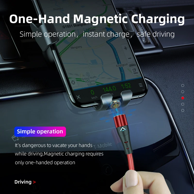SUNPHG 3 в 1 Магнитный кабель Type C для iPhone Lightning 3A быстрой зарядки Micro USB Для Huawei Samsung