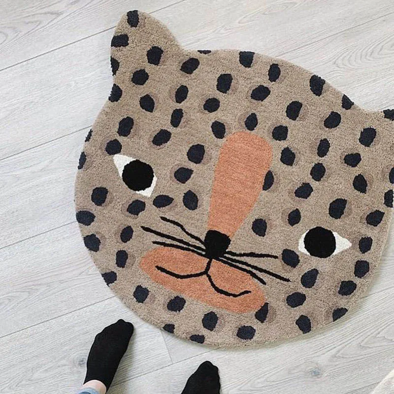 

Kids Room Decor Baby Crawling Carpet Play Mat Cat Print Round Floor Rugs for Bedroom Bedside Game Mat for Children Baby Gift