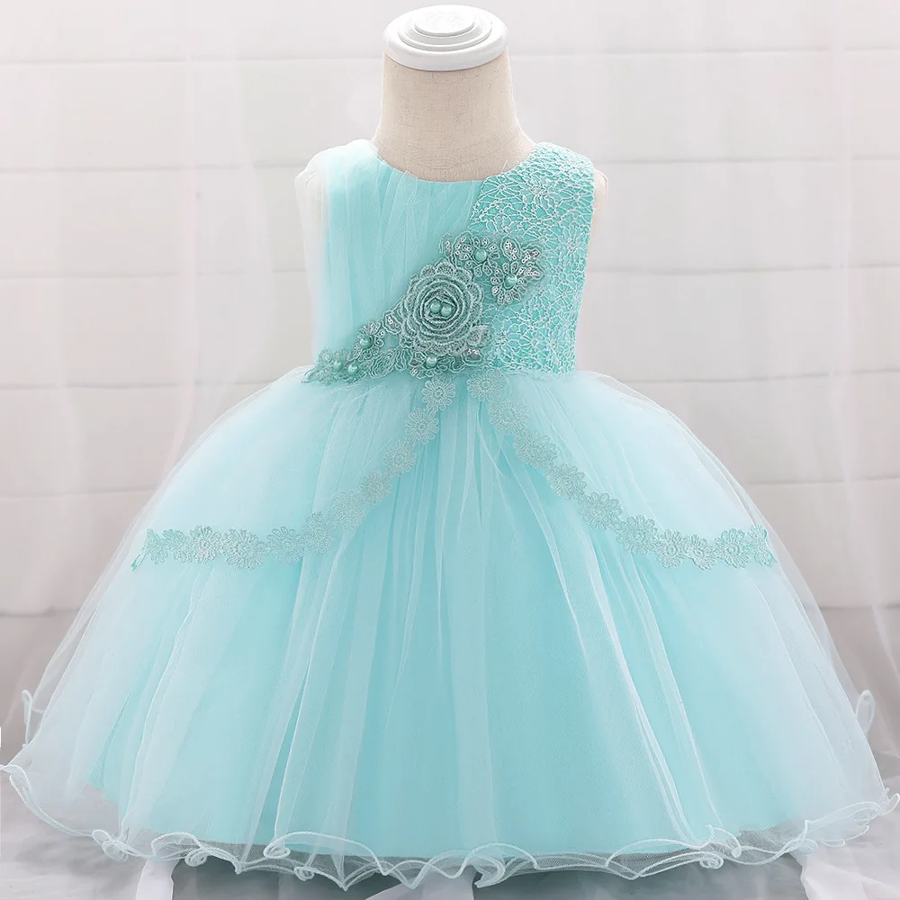 Yoliyolei Flower Girl Dress Ball Gown Sleeveless Princess Mesh Fluffy Baby Full Moon Birthday Gift Children Clothing | Детская одежда и