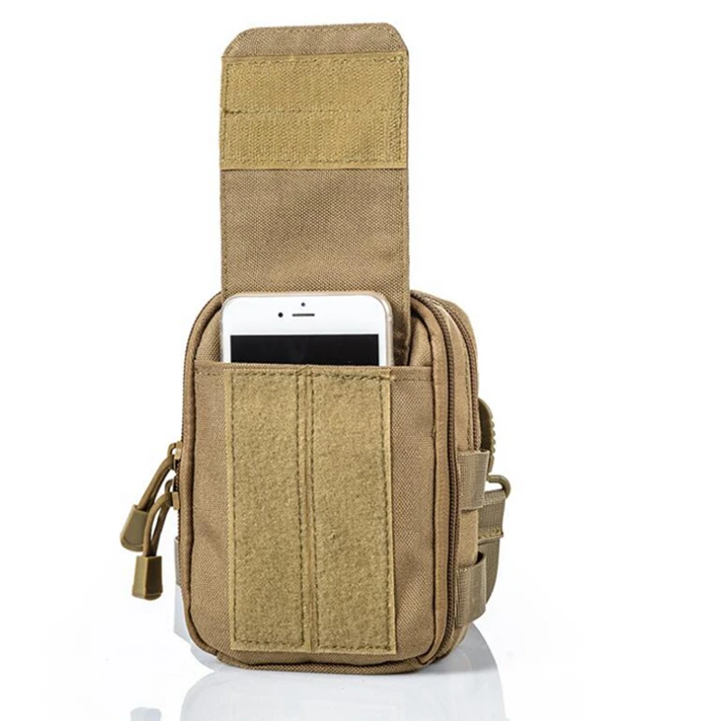 

Tactical Molle Cell Phone Pouch Utility EDC Pack Waist Bag with Shoulder Organizer Smartphone Holder Flashlight Bag Hunting Pack