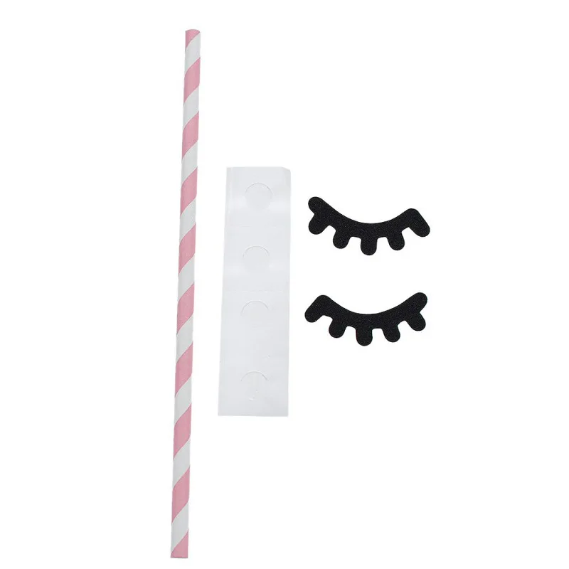 Украшение торта для выпечки единорог ресницы соломенные дня рождения детей