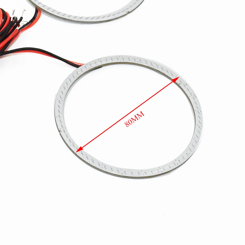 

RONAN 2 шт. светодиодный COB Angel Eyes 80 мм квадратный 76 мм кольцо Halo автомобильные противотуманные фары мотоцикл красочные дневные ходовые огни DRL фара