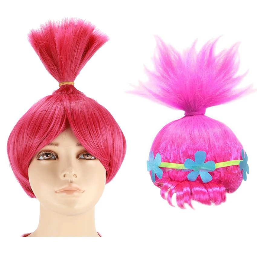 Платья для девочек костюм троллей мака косплей аниме костюмы на Хэллоуин детей