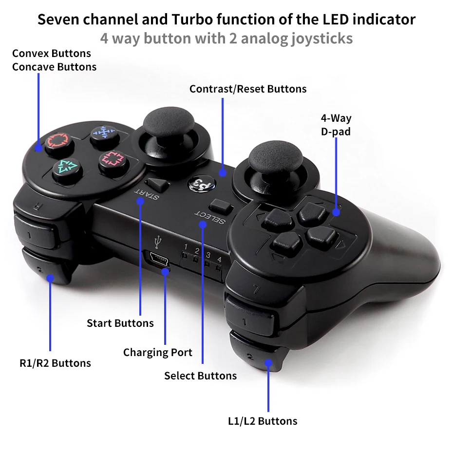 Беспроводной Bluetooth контроллер для SONY PS3 геймпад игровой станции 3 джойстик