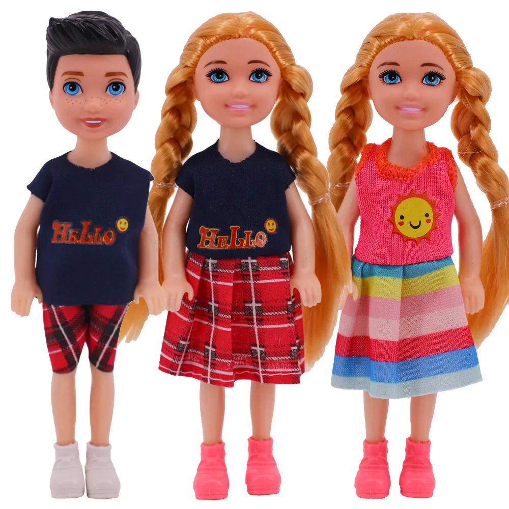3 шт./компл. мини кукла 14 см милая Кукла Одежда для куклы Келли Мужская мальчиков