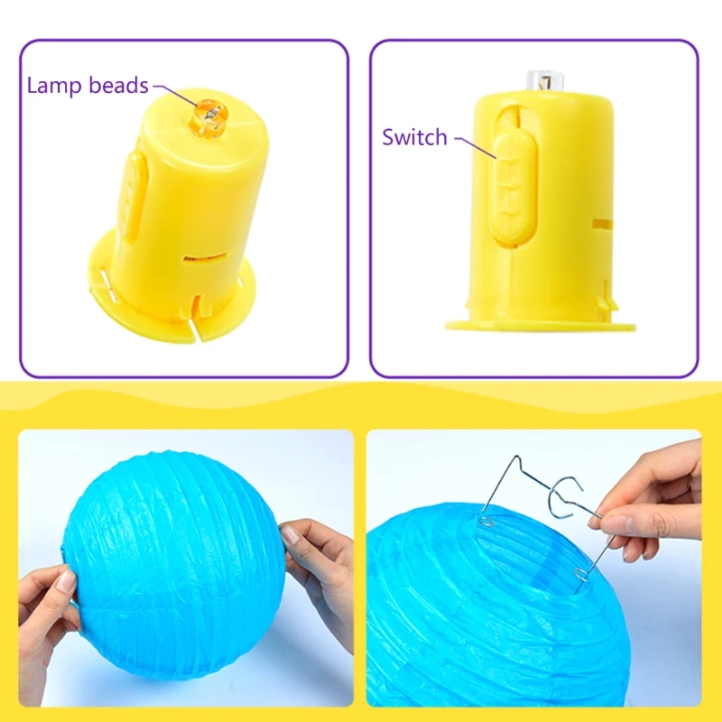 

3 Colorful Paper Lanterns 8-inch Chinese New Year Spring Festival Gala Wedding Home