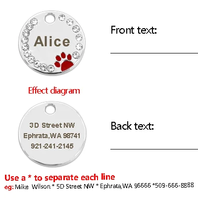 LHUANG 2020 новая Персонализированная бирка для собак с гравировкой имени лапы из